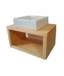 Consola pentru baie suspendată lemn natur